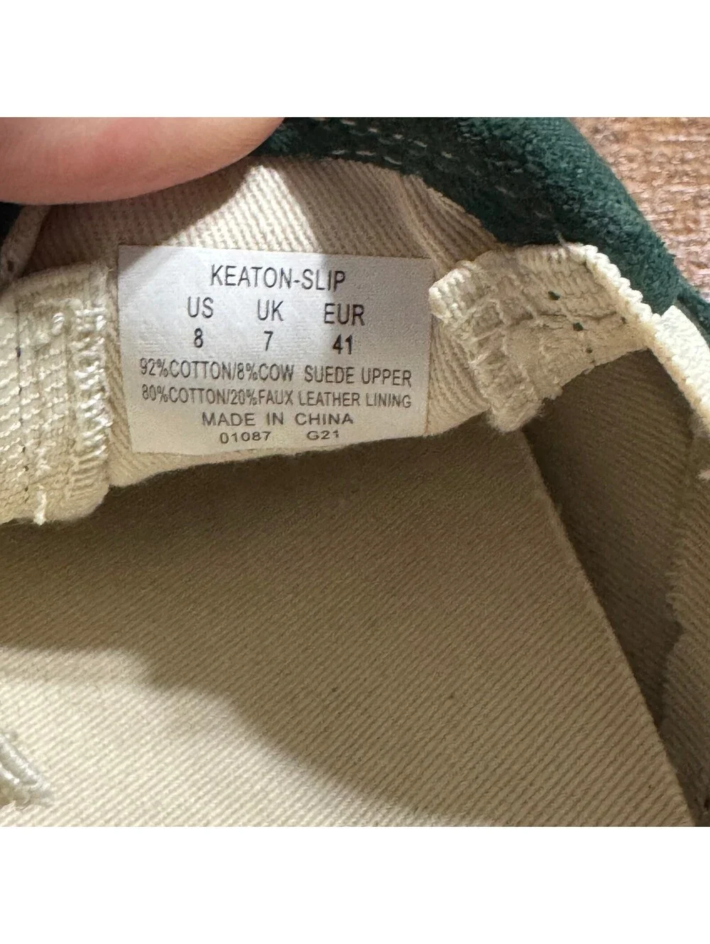 Polo Ralph Lauren Mens Keaton Slip On Polo Bear Shoes 8 Green Canvas Preppy Logo